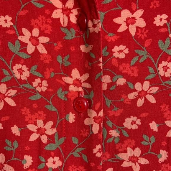 Christopher & Banks Dress size 4, Flower Print Red - Picture 15 of 17